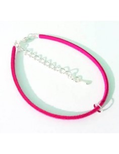 Baza bratara faux suede roz...