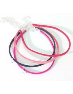 Baza bratara faux suede roz... 2