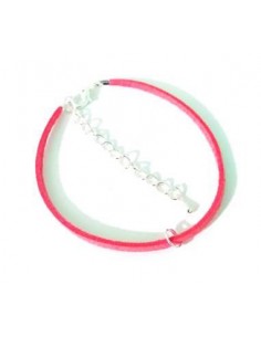 Baza bratara faux suede roz...