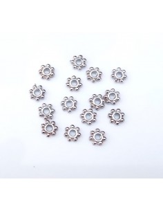 20 Distantiere margareta argintiu inchis 4 mm
