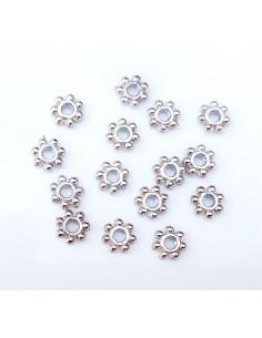 20 Distantiere margareta argintiu inchis 4 mm 2