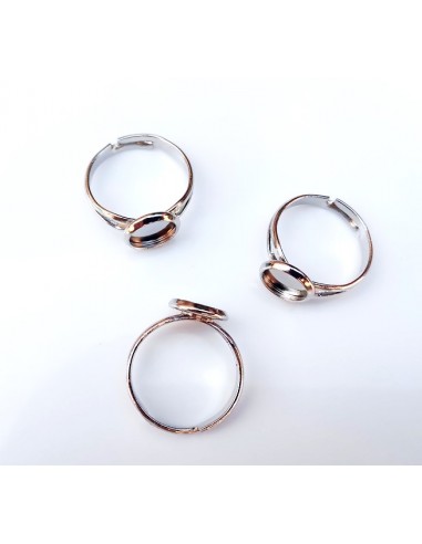 Baza inel reglabil argintiu cu platou...