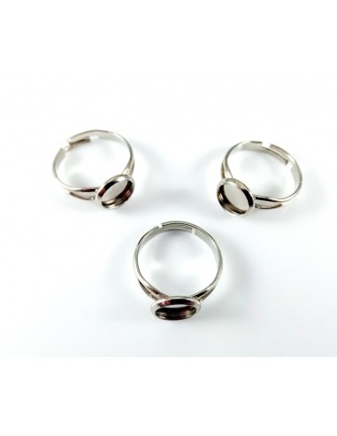 Baza inel reglabil argintiu cu platou...