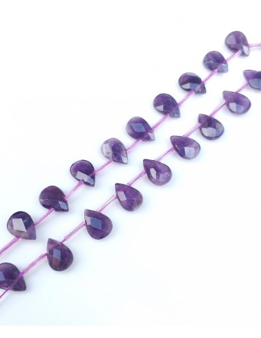 2xBriolete fatetate ametist 10x7mm