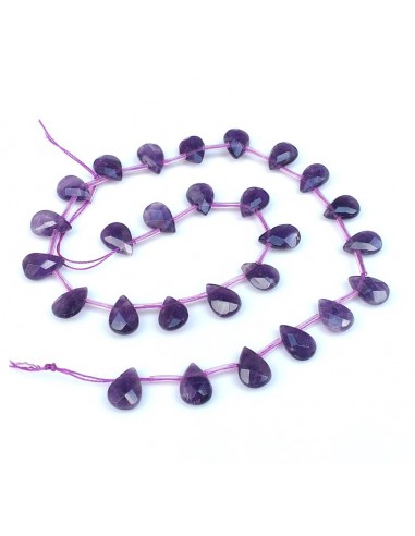 2xBriolete fatetate ametist 10x7mm