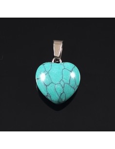 Pandantiv turcoaz inima 26 mm 2
