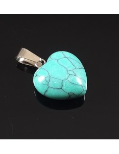 Pandantiv turcoaz inima 26 mm