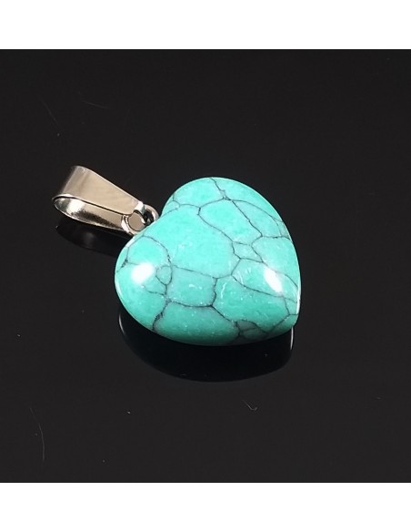 Pandantiv turcoaz inima 26 mm