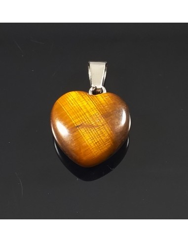 Pandantiv inima 26 mm ochi de tigru