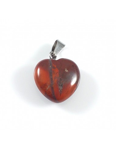 Pandantiv jasp rosu inima 26 mm