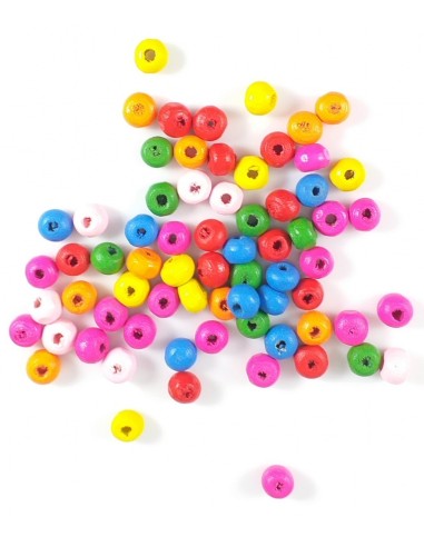 Rondele lemn culori mixte 4.5 mm (20 gr)