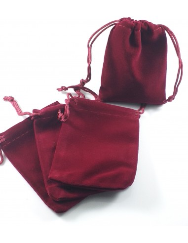 Saculet bijuterii catifea grena cu...