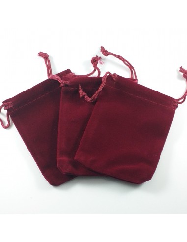 Saculet bijuterii catifea grena cu...