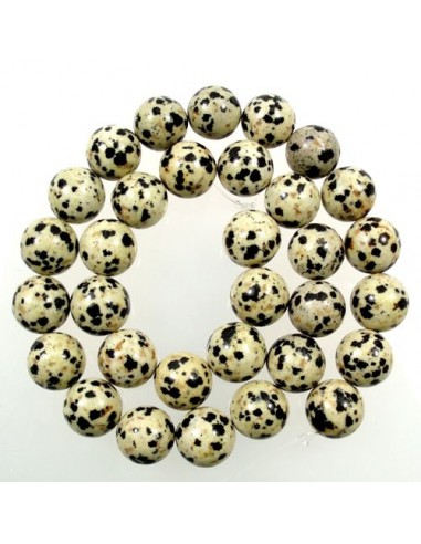Jasp Dalmatian sferic 6 mm (10buc)