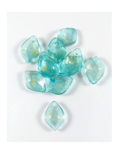 4 Margele sticla petale cu glitter...