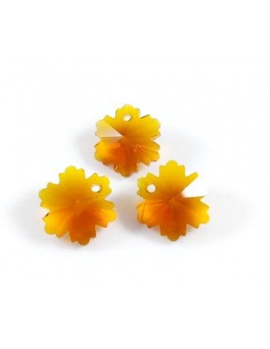 Pandantiv cristal floare fatetata topaz 12 mm