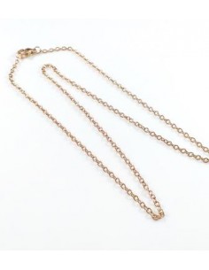 Lant otel inoxidabil 304 auriu rose cu inchizatoare 45 cm 2