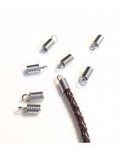 Capete de snur otel inoxidabil 304 argintiu 10x4mm