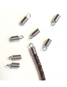 Capete de snur otel inoxidabil 304 argintiu 10x4mm 2