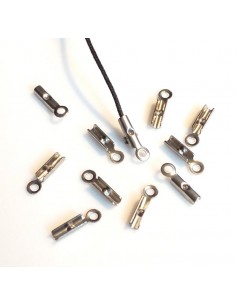 Capete de snur otel inoxidabil 305 argintiu 9x2x1.5mm