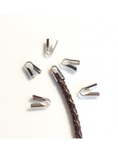 Capat de snur placat cu argint 7 x 4 mm (2) 2