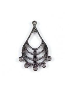 Chandelier argintiu antichizat lacrima 37 x 24 mm