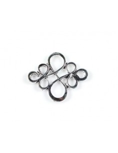 Conector argintiu nod chinezesc 22 x 18 mm