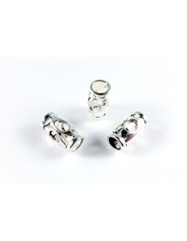 3xDistantier tubular argintiu 13.5x7.5mm