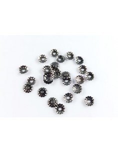 20 Capacele decorative gun metal 5 mm