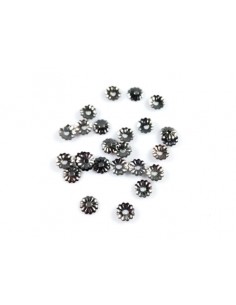 20 Capacele decorative gun metal 5 mm 2