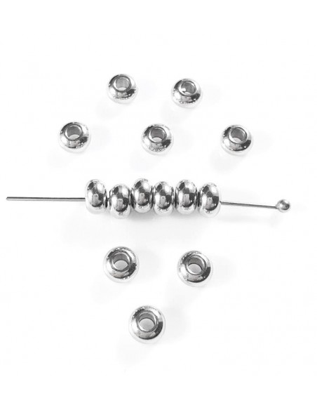 Distantier rondea otel inoxidabil 201 argintiu 5x3mm