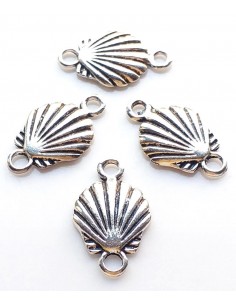 2xLink argintiu scoica 22x14mm 2