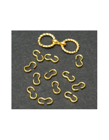 20 Conectori argintii tip za 3/8 - 8x4mm