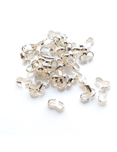 20 Conectori argintii tip za 3/8 - 8x4mm