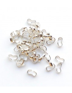 20 Conectori argintii tip za 3/8 - 8x4mm