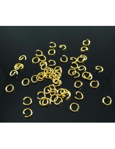 20 Zale rotunde otel inoxidabil 304 aurii 4 mm 2