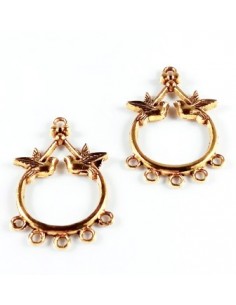 Chandelier cercei auriu porumbei 36x23mm﻿