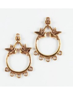 Chandelier cercei auriu porumbei 36x23mm﻿ 2