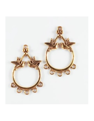 2xChandelier cercei auriu porumbei...