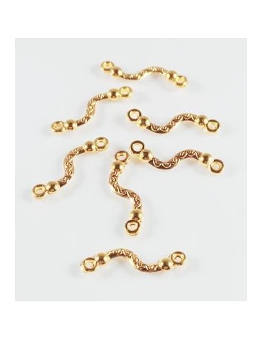 4xConector metalic auriu 23x6mm