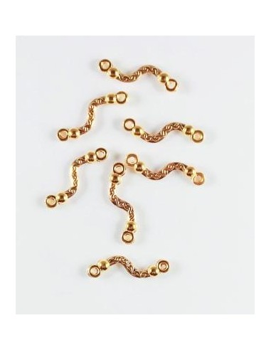 4xConector metalic auriu 23x6mm