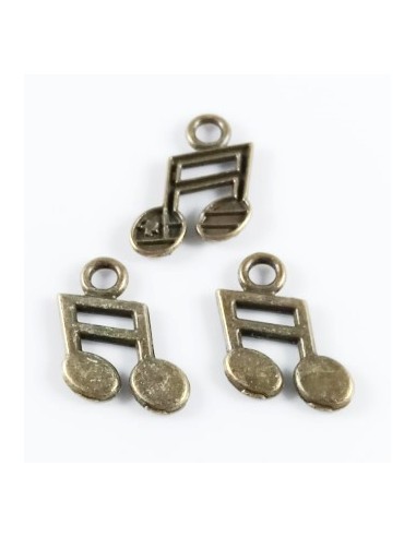 2xPandantiv charm nota muzicala bronz...