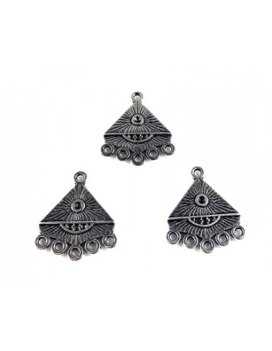 2xChandelier triunghiular argintiu...