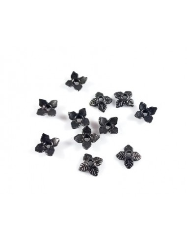 10 Capacele gunmetal frunzulite 6 mm
