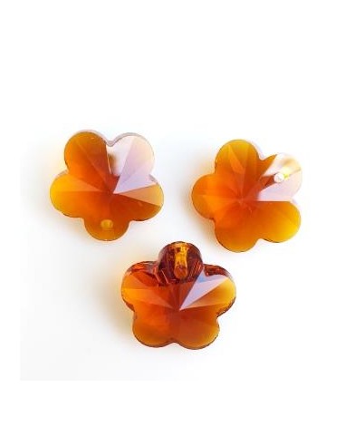 Pandantiv cristal floare fatetata 14mm