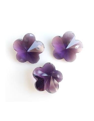 Pandantiv cristal floare fatetata 14mm