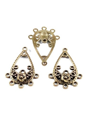 2xChandelier conector cercei bronz...