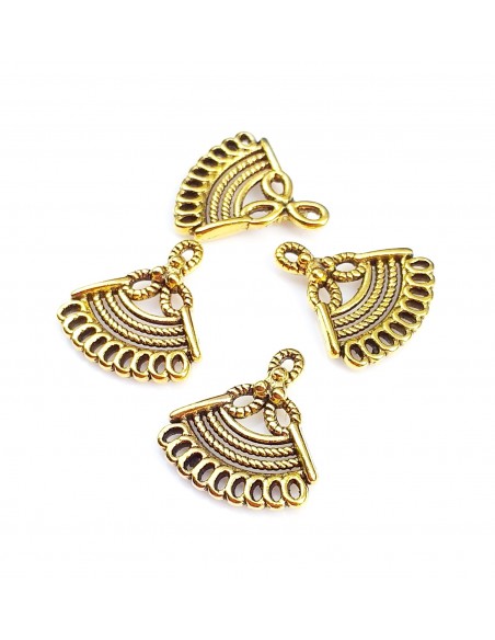 Conector chandelier auriu antichizat 17 x 16 mm