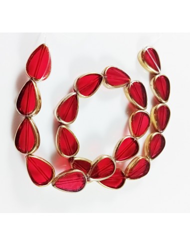 2xMargele sticla lacrima electroplacate 17x12mm