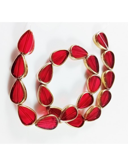 2xMargele sticla lacrima electroplacate 17x12mm